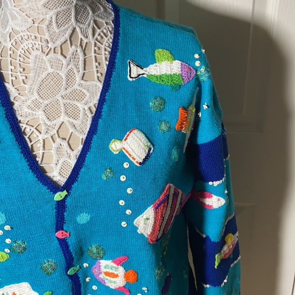 Vtg Design Options by Philip & Jane Gordon cardigan - Picture 4 of 16